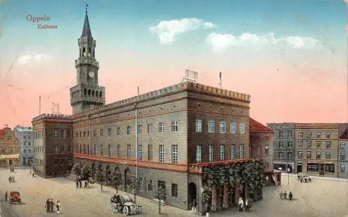 Oppeln Rathaus Postkarte AK