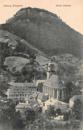 Festung Königstein in der Sächsischen Schweiz Sachsen Postkarte AK 1933