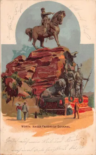 Wörth Kaiser Friedrich-Denkmal Feldpostkarte AK