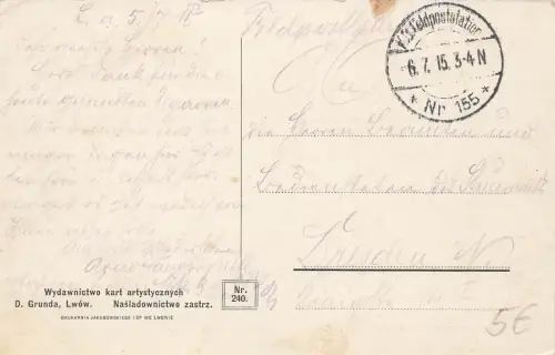 Halickiplatz in Lemberg Lwiw Ukraine Postkarte AK 1915