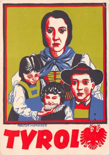 Tyrol Mutterschutzwerk Muttertag 1936 Innsbruck Postkarte AK