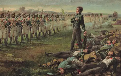 Elf Schill`schen Offiziere in Wesel Soldaten Aus grosser Zeit Postkarte AK