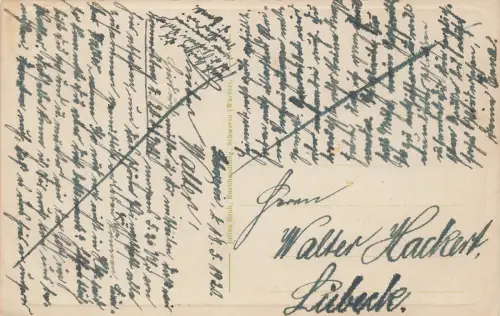 Warthebrücke in Schwerin an der Warthe Ostbrandenburg Postkarte AK 1920