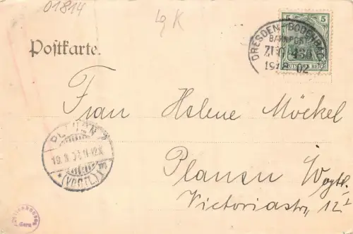 Schandau Ansicht Elbe Dampfer Postkarte AK 1902