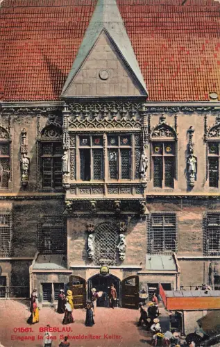 Eingang in den Schweidnitzer Keller in Breslau Schlesien AK 1912