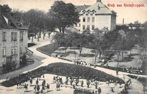 Gruss aus Kleinstruppen mit Spielplatz Sächsische Schweiz Sachsen AK 1906