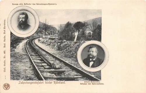 Zahnstangeneinfahrt hinter Rübeland Harz Roman Abt Albert Schneider Postkarte AK