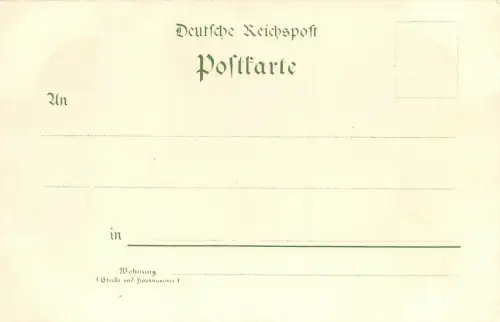 Kölleda BAHNHOF Marktplatz Litho Postkarte