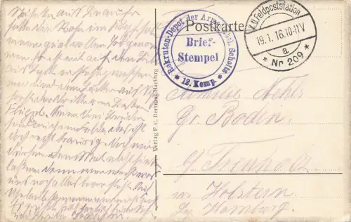 Portrait Wilhelm II. mit Franz Joseph I. mit Reichsfahne Patriotika AK 1916