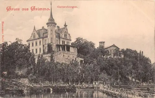 Gruss aus Grimma Gattersburgen Postkarte AK