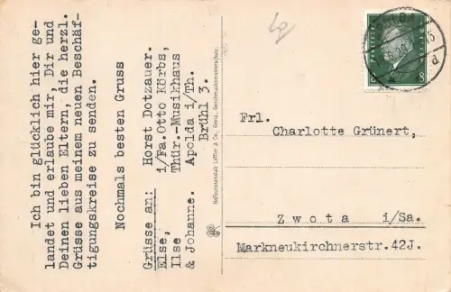 Apolda i. Thür. Carolinenheim Postkarte AK 1929