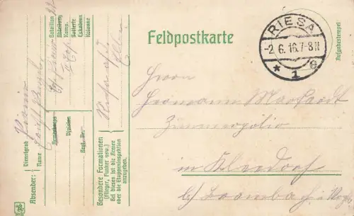 Soldaten im Vorpostengefecht Postkarte AK 1916