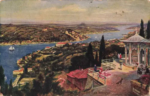 Stenia Bosporus Konstantinopel Türkei Deutsche Schiffspost Nr. 29 AK 1917