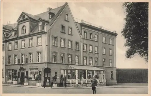 Blick auf Hotel zum Kurfürsten Koblenz Rheinland-Pfalz Postkarte AK