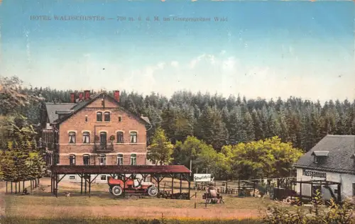 Hotel Waldschuster im Georgengrüner Wald bei Auerbach Sachsen Postkarte