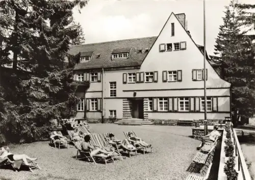 Genesungsheim Elterleiner Straße Grünhain bei Schwarzenberg Sachsen AK 1988