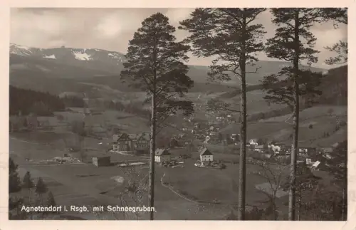Agnetendorf i. Rsgb. mit Schneegruben Postkarte AK 1931