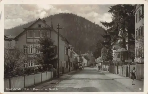 Friedrichroda i/Thür. v. Papenstr. m. Gottlob Postkarte AK 1934