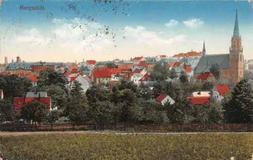Burgstädt Ansicht Kirche Feldpostkarte AK 1915