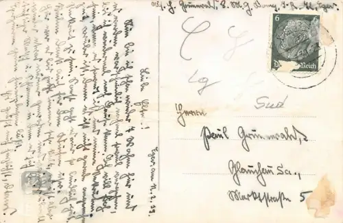 Marktplatz Eger Sudetenland Postkarte AK 1939