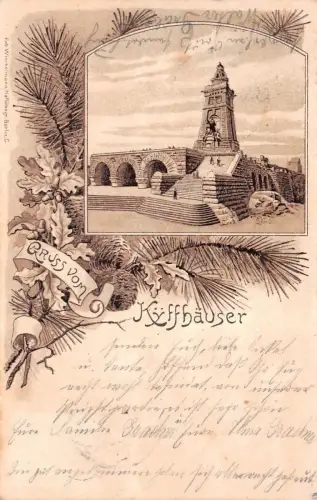 Gruss vom Kyffhäuser Postkarte AK 1905