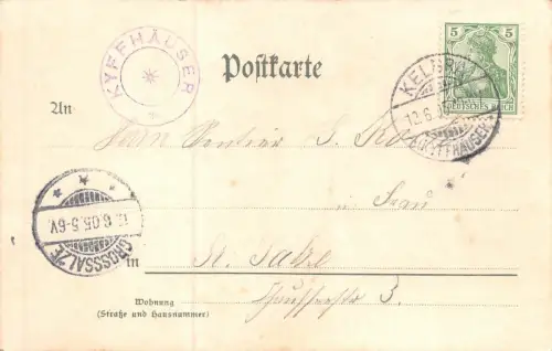 Gruss vom Kyffhäuser Postkarte AK 1905