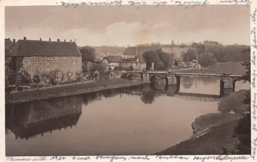 Grimma i. Sa. Muldenpartie Postkarte AK