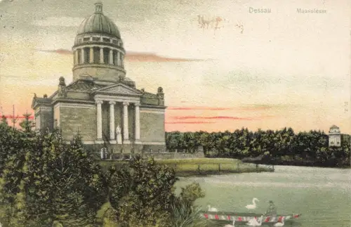 Ansicht Mausoleum in Dessau Sachsen-Anhalt Postkarte AK 1908