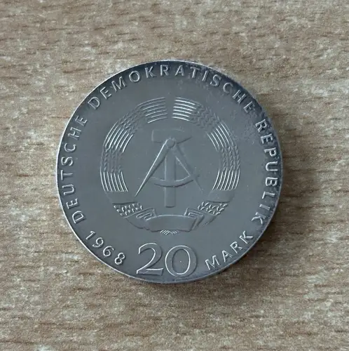 20 Mark 1968 Karl Marx Silber Gedenkmünzen