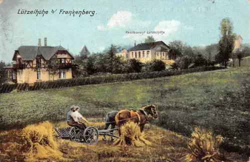 Lützelhöhe b/Frankenberg Restaurant Lützelhöhe AK 1911