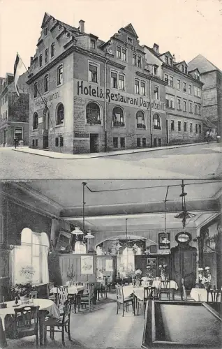 AK Pirna Elbe Hotel Restaurant Dampfschiff Postkarte 1905