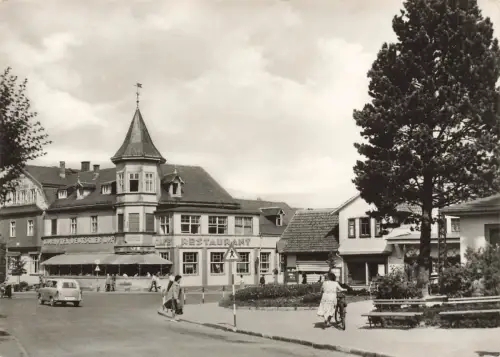 Hotel Deutscher Hof in Tabarz Thüringer Wald Thüringen Postkarte AK