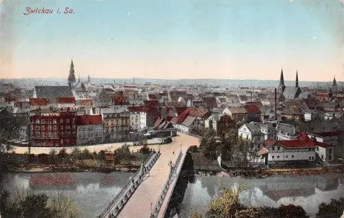 Zwickau i. Sa. Ansicht Postkarte AK 1914