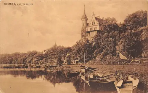 Grimma Gattersburg Postkarte AK 1917