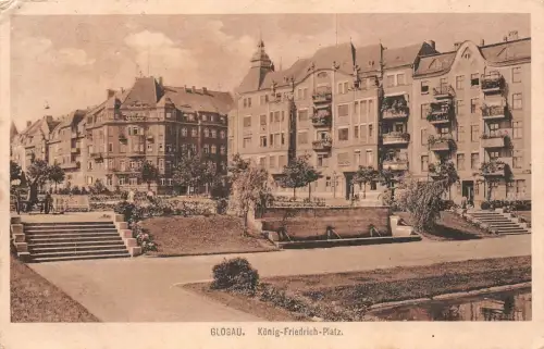 Glogau König-Friedrich-Platz Feldpost AK 1917
