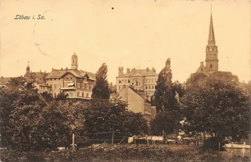 Löbau i. Sa. Kirche Ansicht Postkarte AK 1905