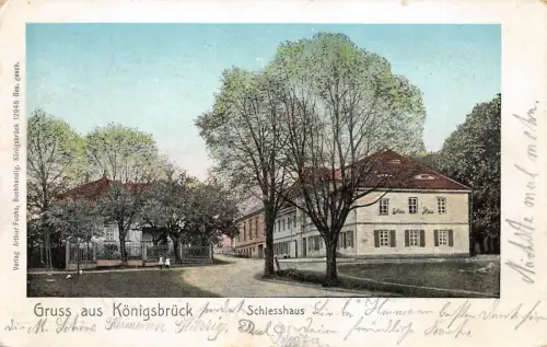 Gruss aus Königsbrück mit Schiesshaus Sachsen Postkarte AK 1906