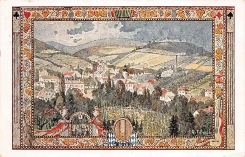 Fest Postkarte 10 DEUTSCHEN SÄNGERBUNDESFESTES WIEN 1928 Grinzig Kobenzl