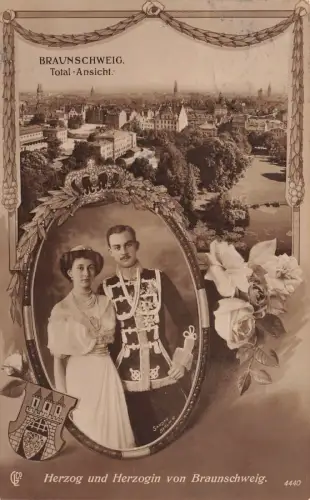 Braunschweig Total-Ansicht Herzog und Herzogin Niedersachsen AK 1913