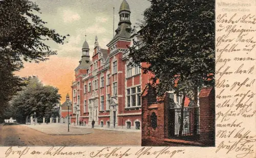 Wilhelmshaven Offiziers-Casino Niedersachsen Postkarte AK 1904