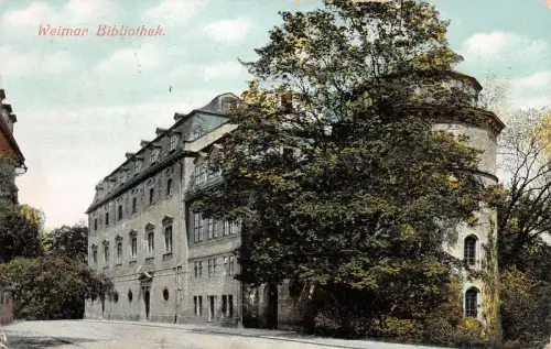 Weimar Bibliothek Postkarte 1912