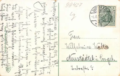 Weimar Bibliothek Postkarte 1912
