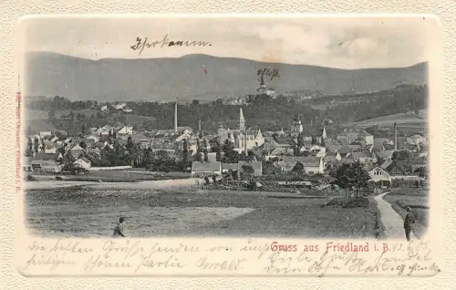 Gruss aus Friedland in Böhmen Stadtansicht Böhmen Mähren Postkarte AK 1905