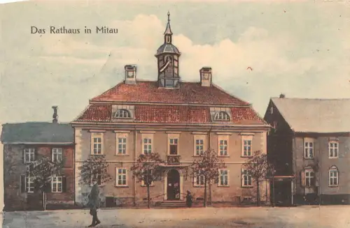 Das Rathaus in Mitau (Jelgava) Feldpostkarte 1916