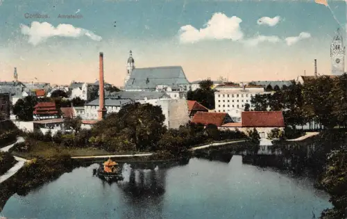Cottbus Amtsteich Postkarte AK