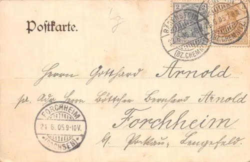 Gruss aus Bärenstein b. Weipert (Vejprty) Kirchstrasse Postkarte AK 1905