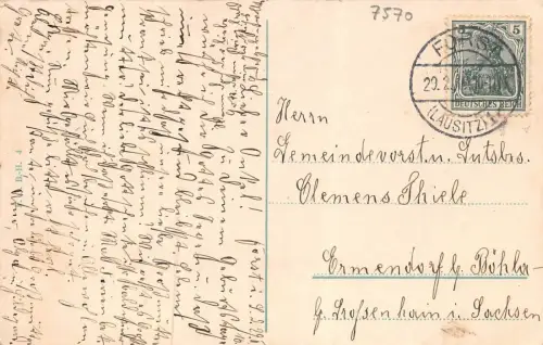 Forst N.-L. Bismarck-Platz Postkarte AK