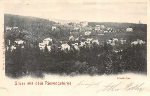 Gruss aus dem Riesengebirge Schreiberhau Postkarte AK 1900