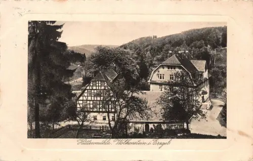 Hüttenmühle in Wolkenstein Erzgebirge Sachsen Postkarte AK 1929