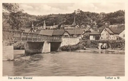 Das schöne Werratal Treffurt a. W. Postkarte AK